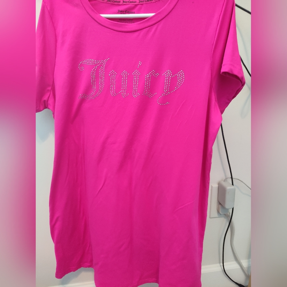 Juicy Couture Hot Pink Short Sleeve Dress/Nightgown Extra Large
